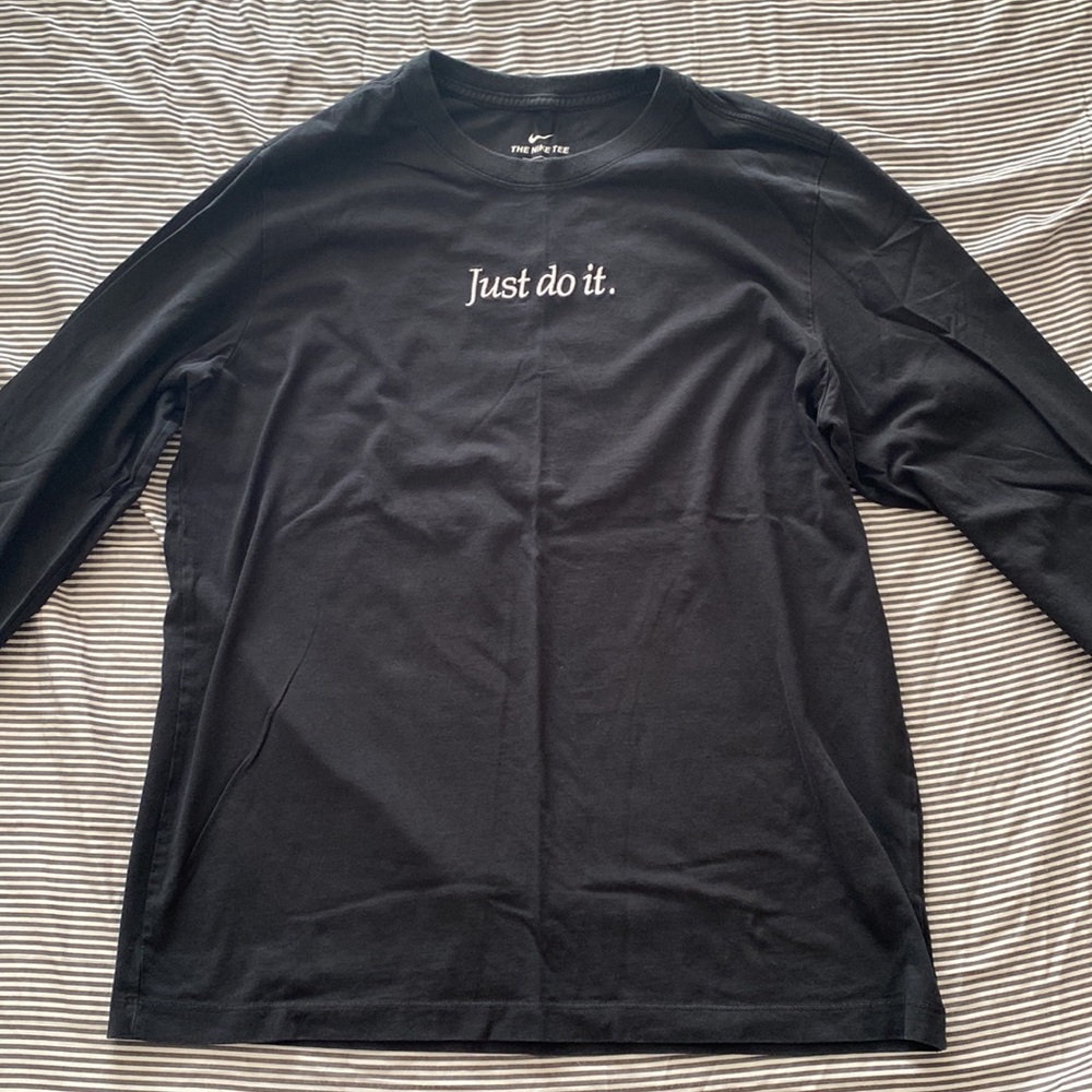 Men’s Large Just Do It Nike Tee Black Long Sleeve Men’s Nike T-Shirt